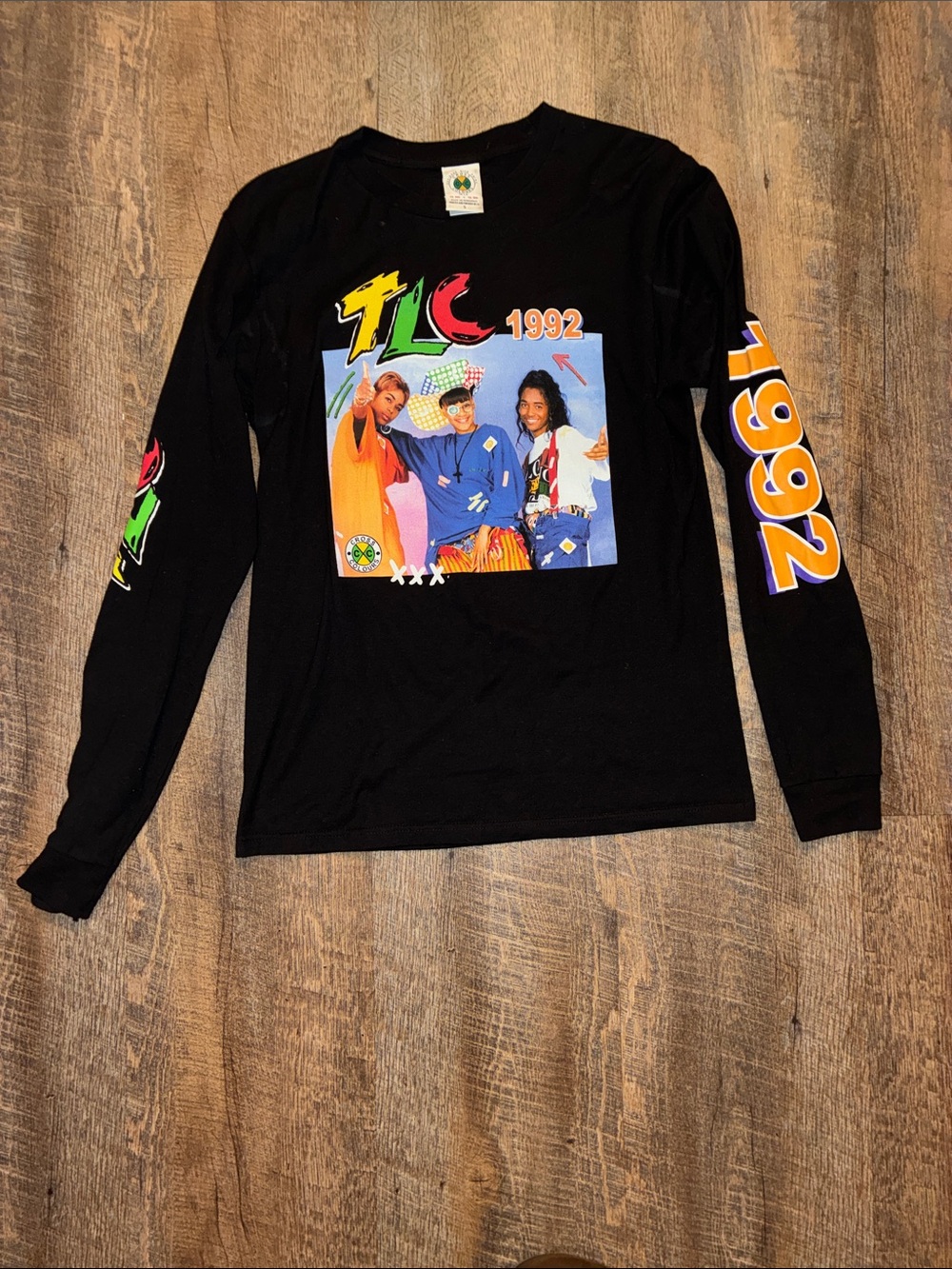 TLC 1992 Black Graphic Long Sleeve Tee